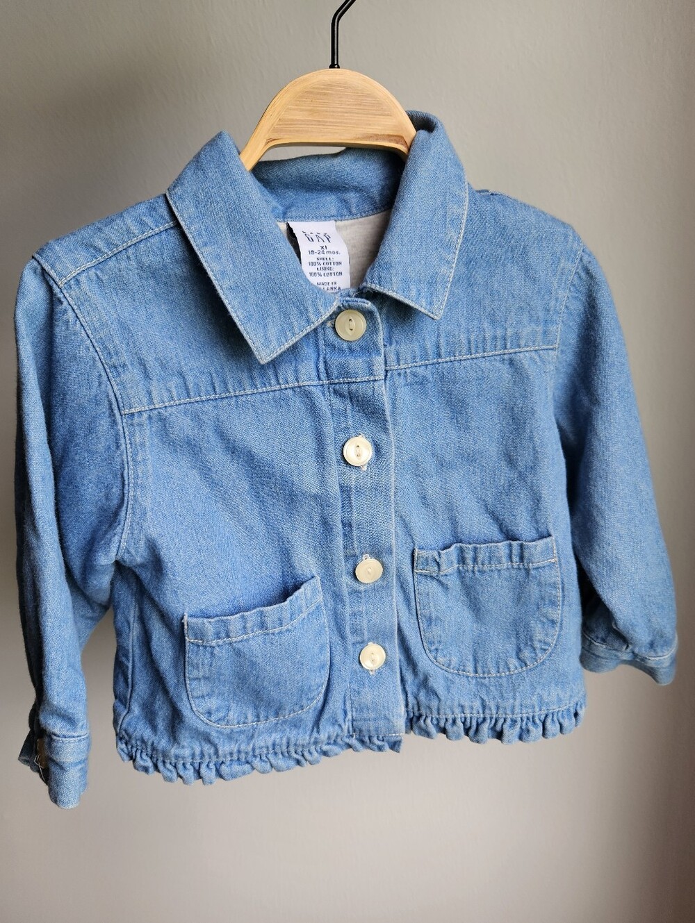 Vintage Baby Gap Cotton Lined Fall Denim Jacket